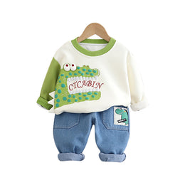 Kids Printed Pure Cotton T-shirt with Trousers