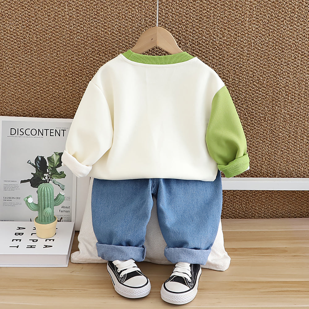 Kids Printed Pure Cotton T-shirt with Trousers