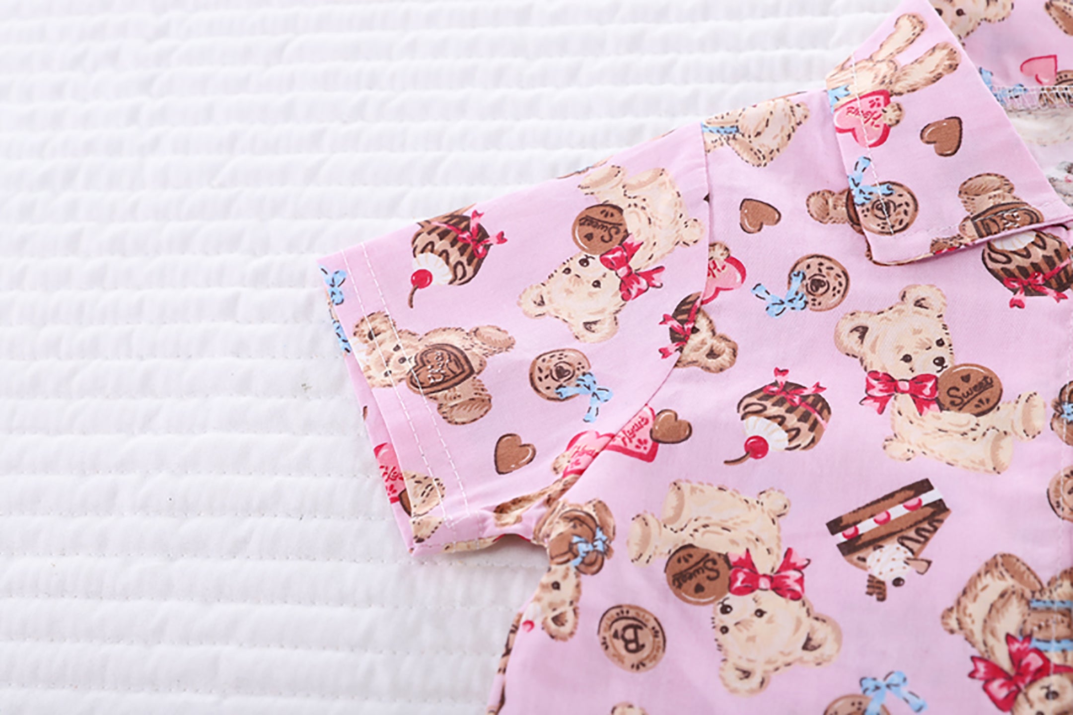 Kids Printed Pure Cotton Shirt With Shorts
