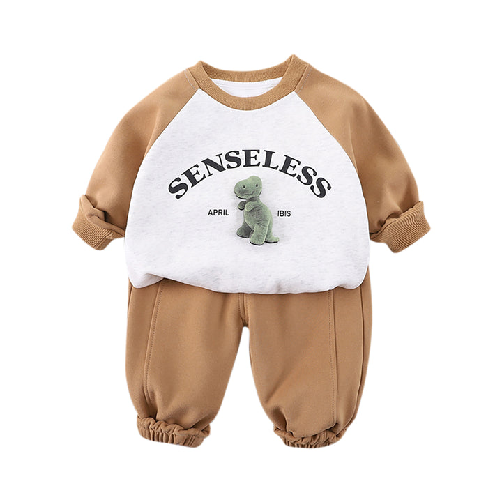 Kids Colourblocked Pure Cotton Sweatshirt with Pyjamas