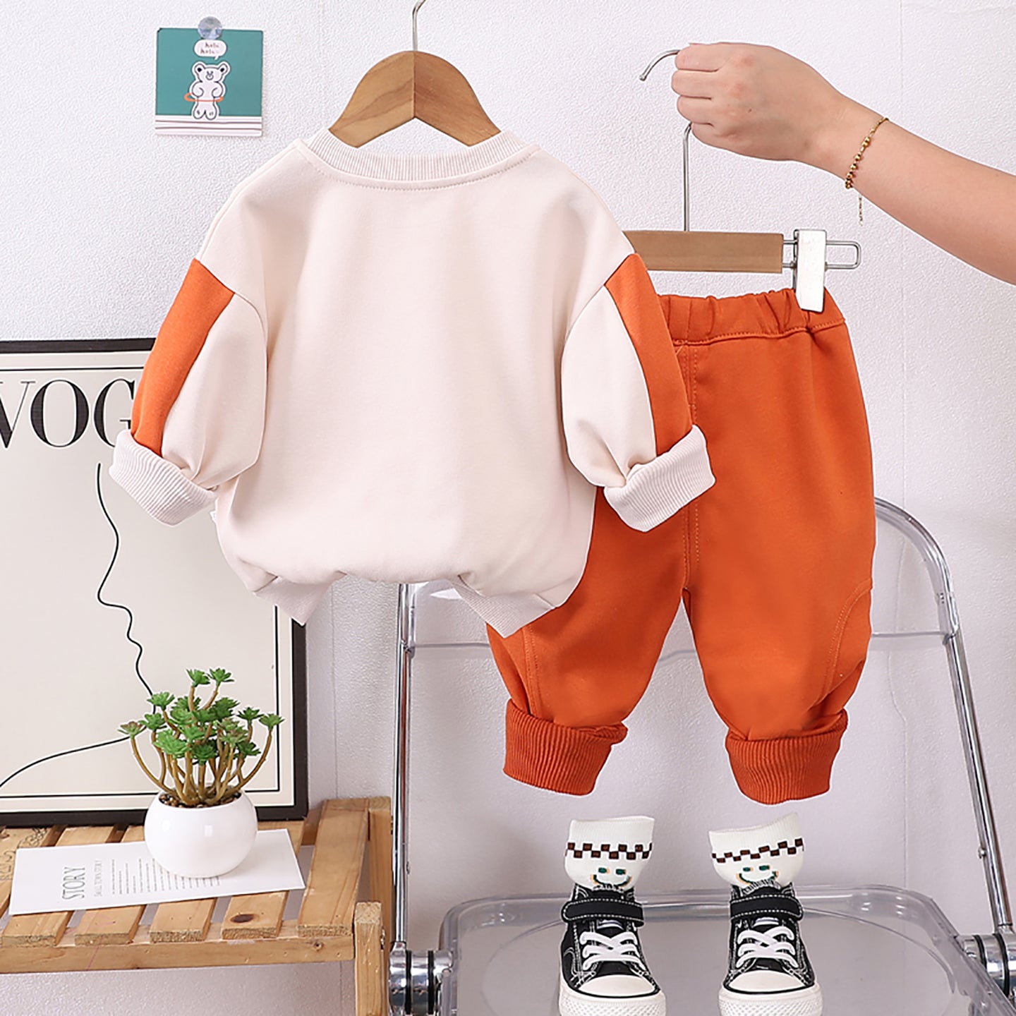Kids Printed Colourblocked Pure Cotton Top with Pyjamas