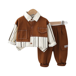 Kids Colourblocked Pure Cotton Top With Trouser