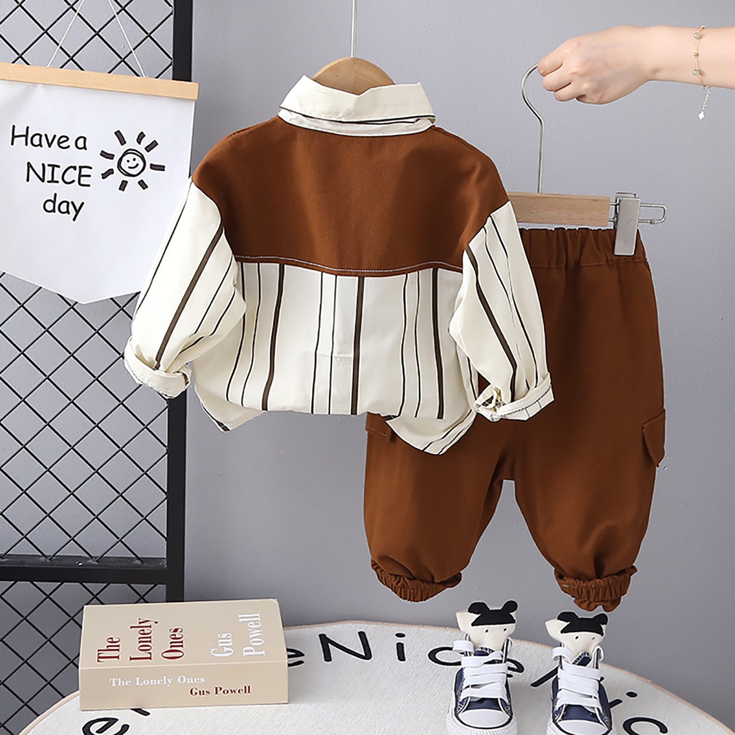 Kids Colourblocked Pure Cotton Top With Trouser