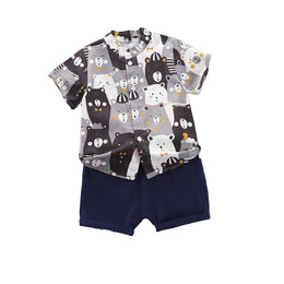 Infant Boys Printed Shirt with Shorts