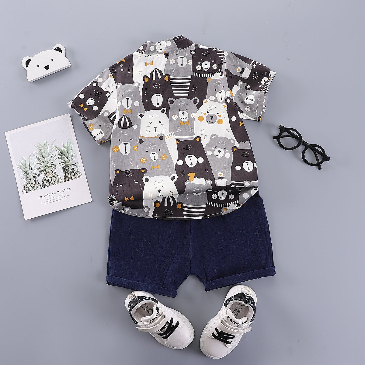 Infant Boys Printed Shirt with Shorts