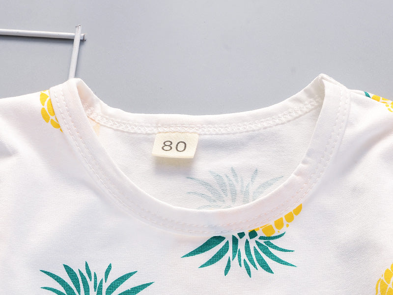 Boys Yellow Graphic Printed Top with Shorts