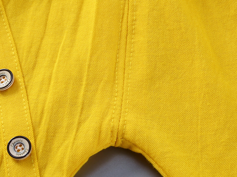 Boys Yellow Graphic Printed Top with Shorts