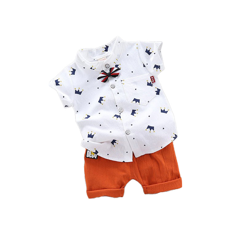 Infant Boys Printed Shirt with Shorts