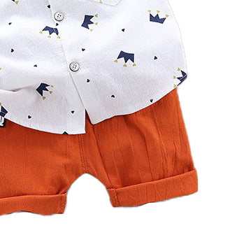 Infant Boys Printed Shirt with Shorts