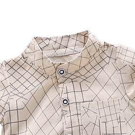 Boys Checked Shirt with Shorts