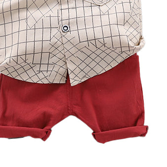 Boys Checked Shirt with Shorts