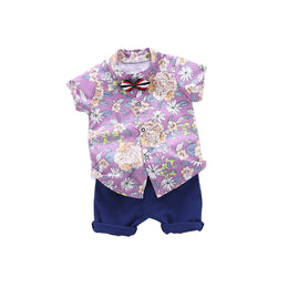 Infant Boys Printed Shirt with Shorts