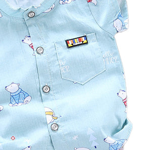 Boys Conversational Printed Shirt with Shorts