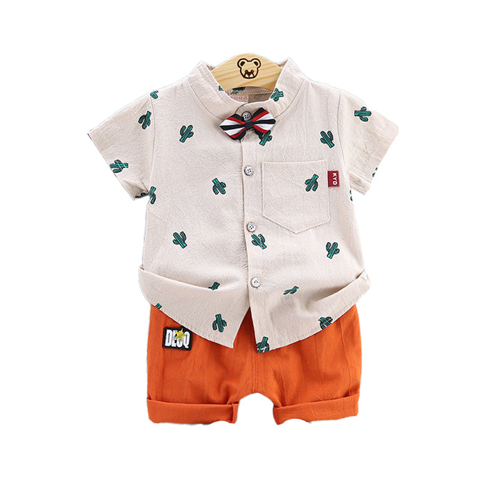 Infant Boys Printed Shirt with Shorts