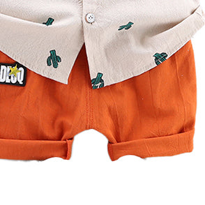 Infant Boys Printed Shirt with Shorts