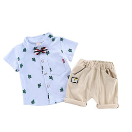 Boys Conversational Printed Shirt with Shorts