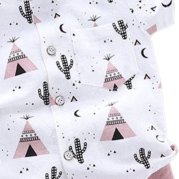 Boys White Graphic Printed Shirt with Shorts