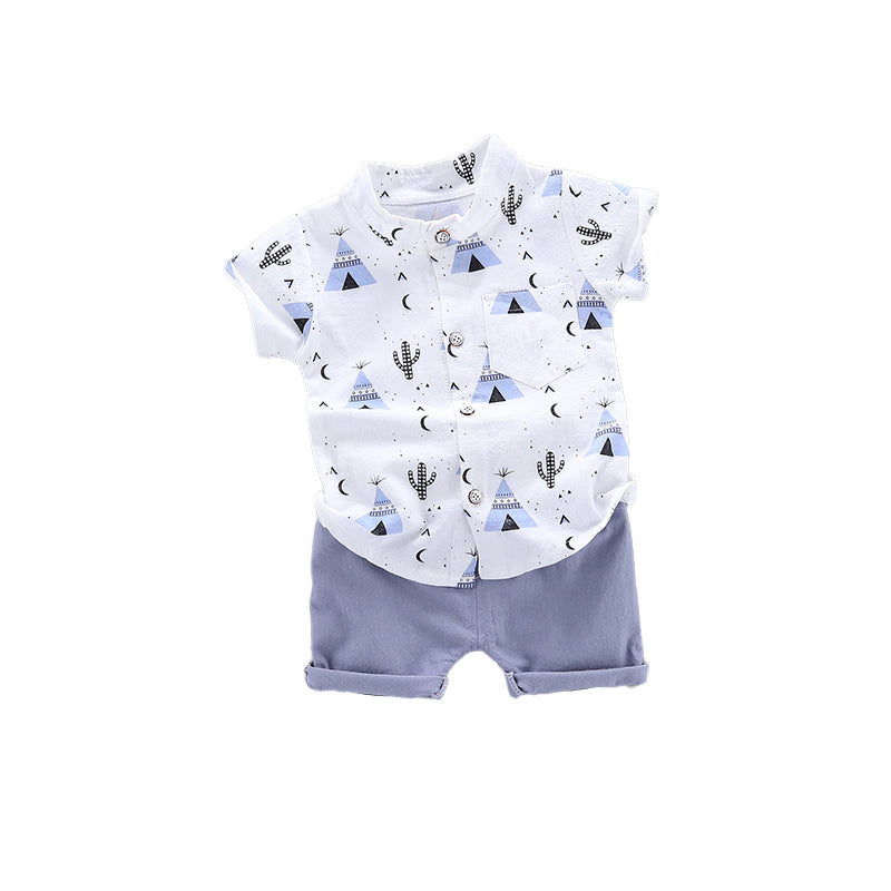 Infant Boys Printed Shirt with Shorts