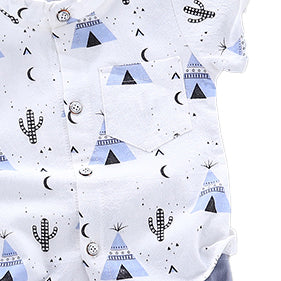 Infant Boys Printed Shirt with Shorts