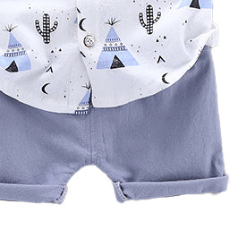 Infant Boys Printed Shirt with Shorts
