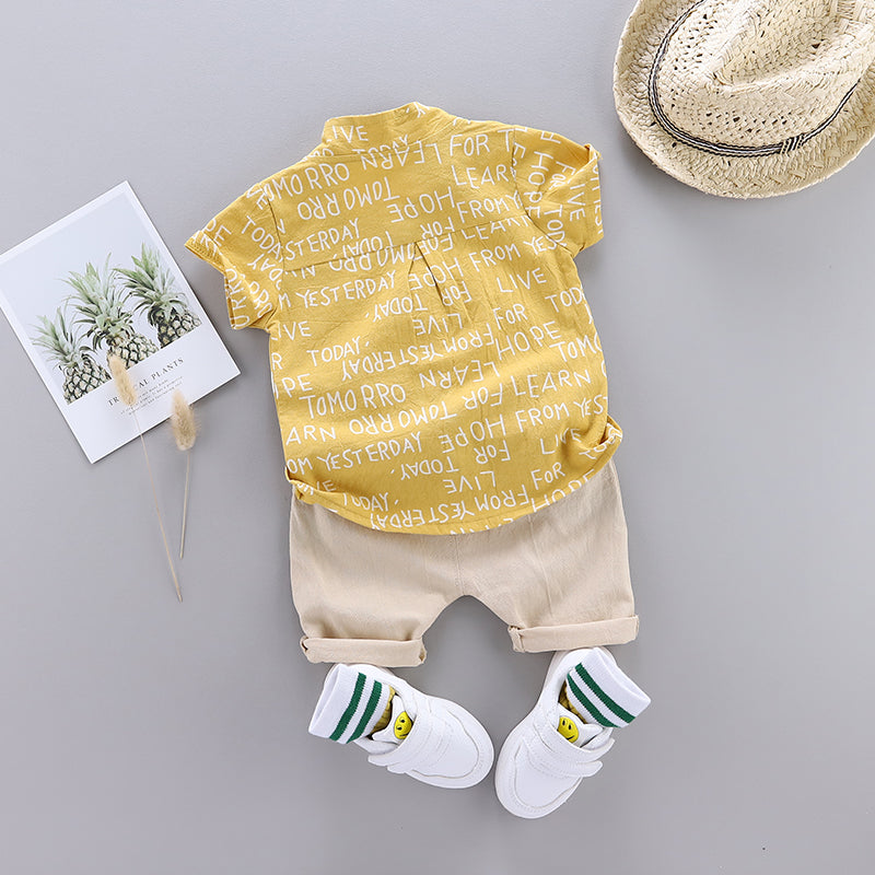 Infant Boys Printed Shirt with Shorts