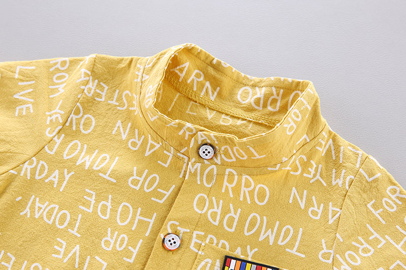 Infant Boys Printed Shirt with Shorts