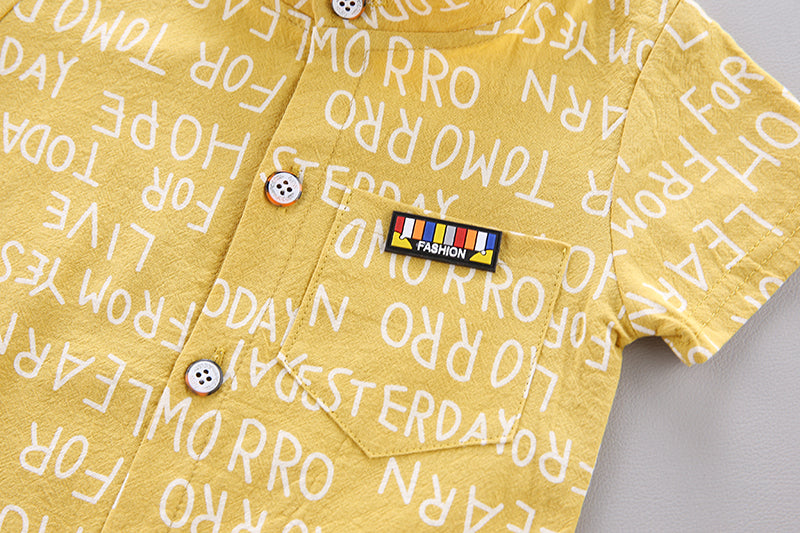 Infant Boys Printed Shirt with Shorts