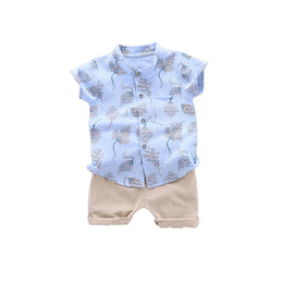 Infant Boys Printed Shirt with Shorts