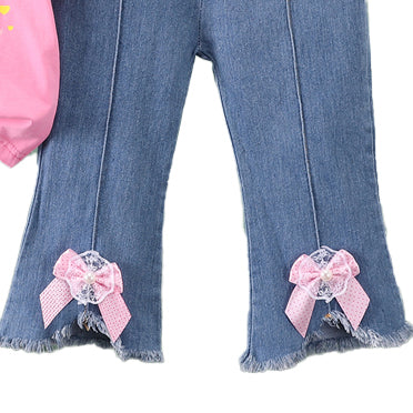 Girls Printed Top with Trousers