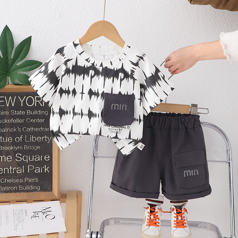 Printed T-shirt and Shorts Set