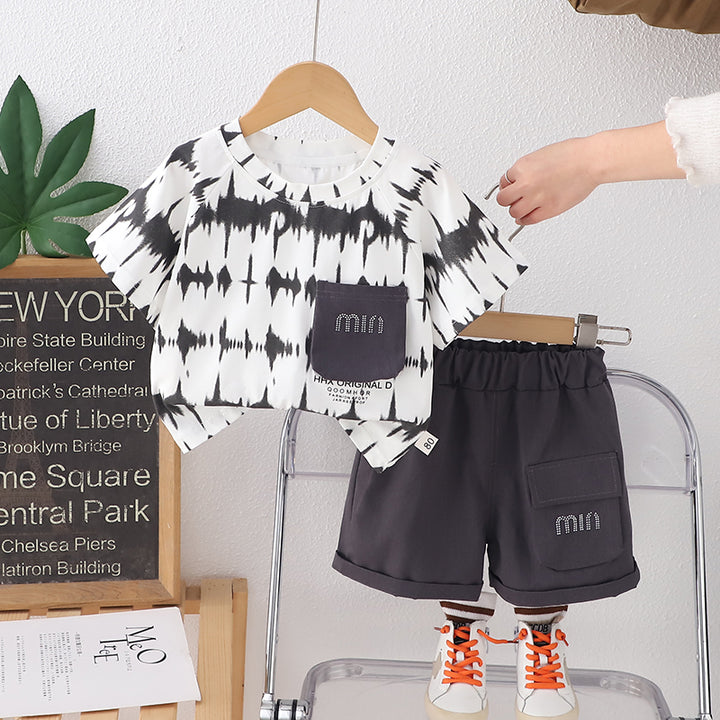 Printed T-shirt and Shorts Set
