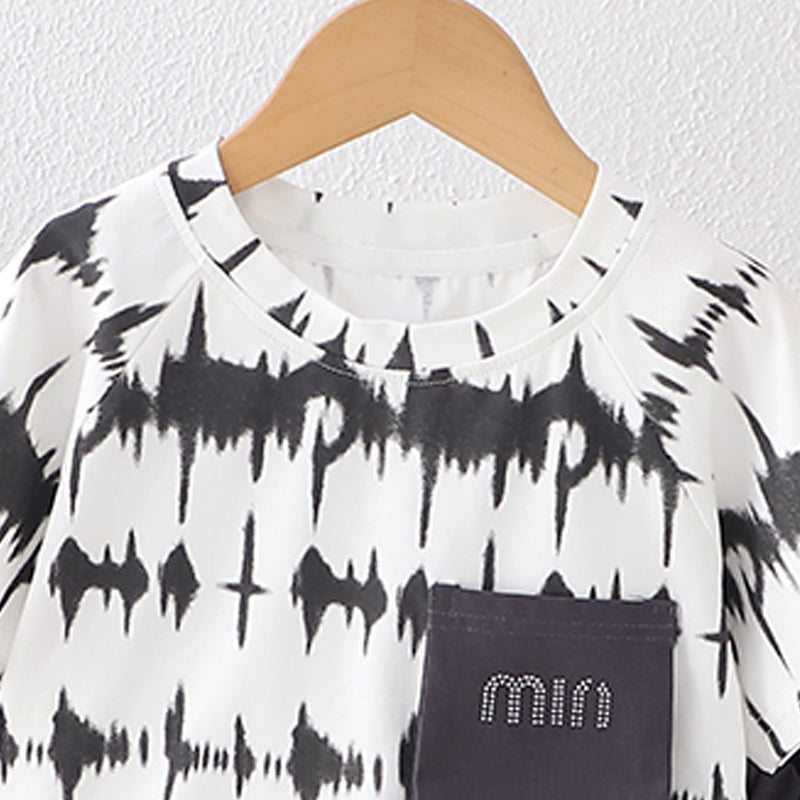 Printed T-shirt and Shorts Set