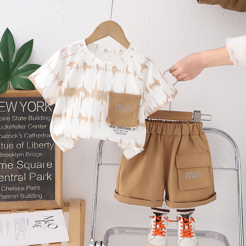 Printed T-shirt and Shorts Set