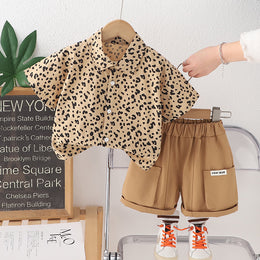 Printed Shirt and Shorts Set