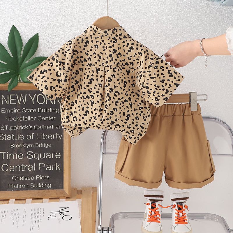Printed Shirt and Shorts Set