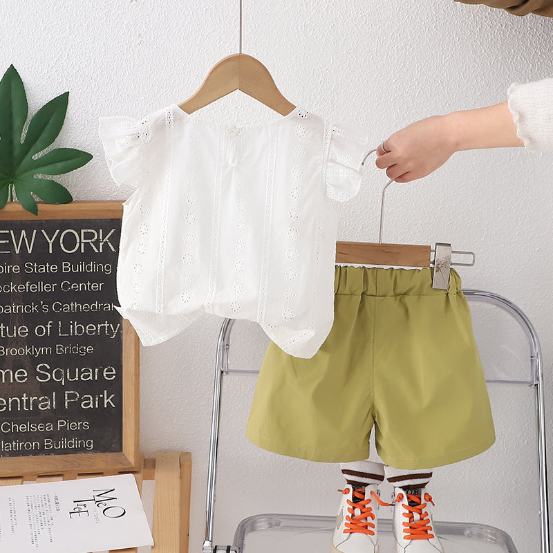 Solid Top and Shorts Set