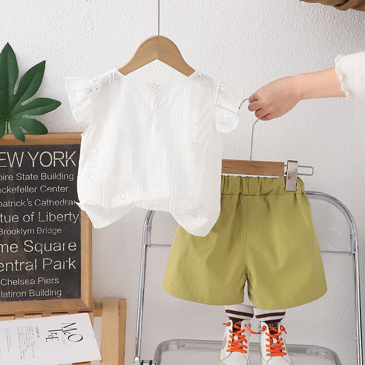 Solid Top and Shorts Set
