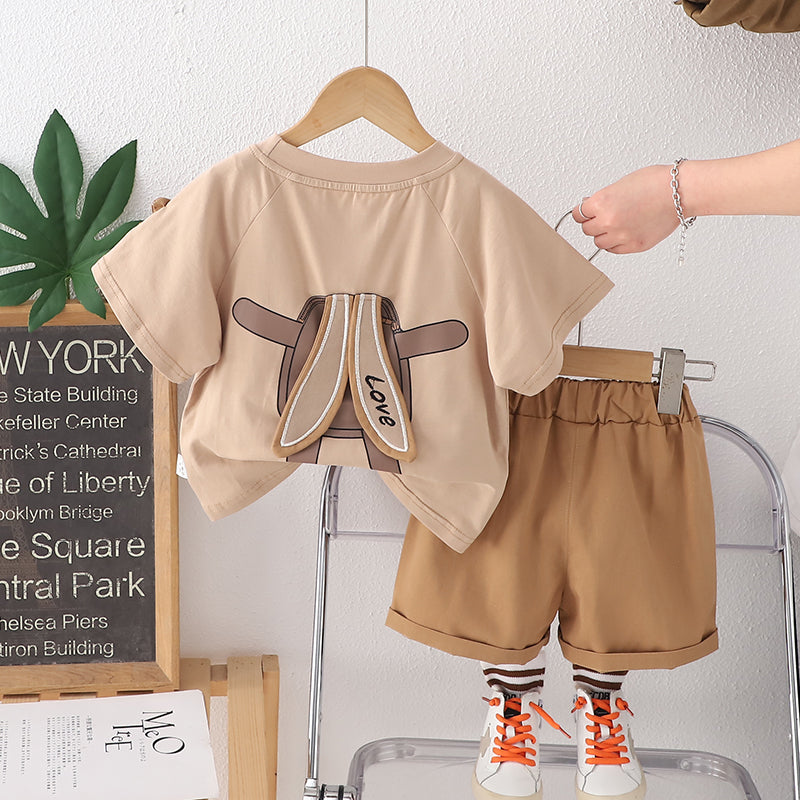 Solid T-shirt and Shorts Set