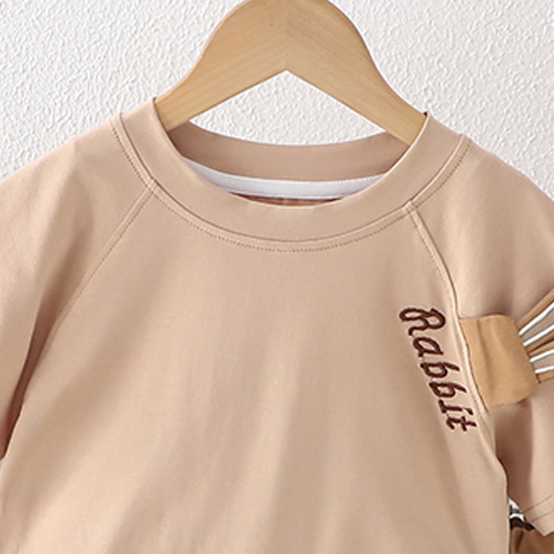 Solid T-shirt and Shorts Set