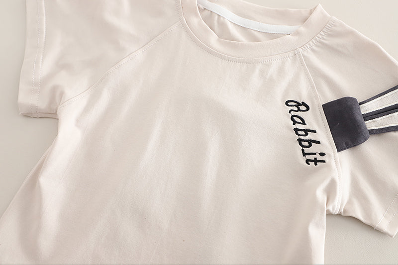 Solid T-shirt and Shorts Set