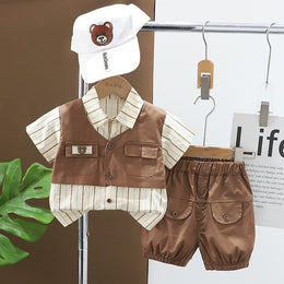 Striped Shirt and Shorts Set