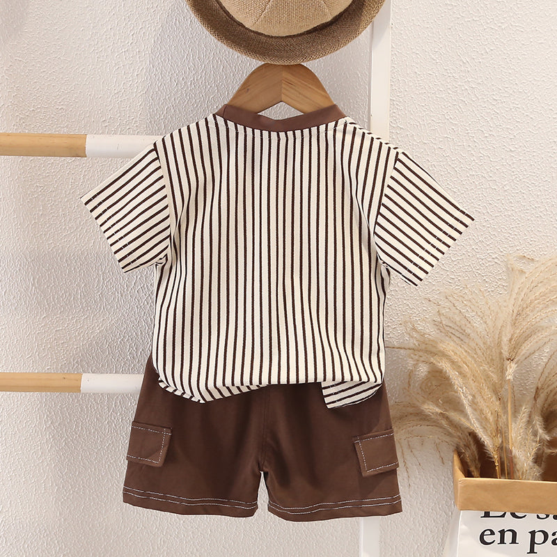 Striped T-shirt and Shorts Set