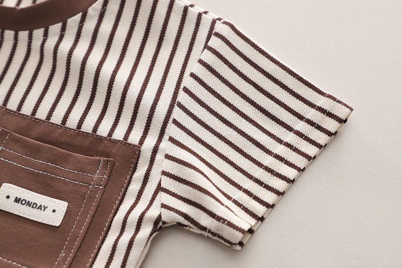 Striped T-shirt and Shorts Set