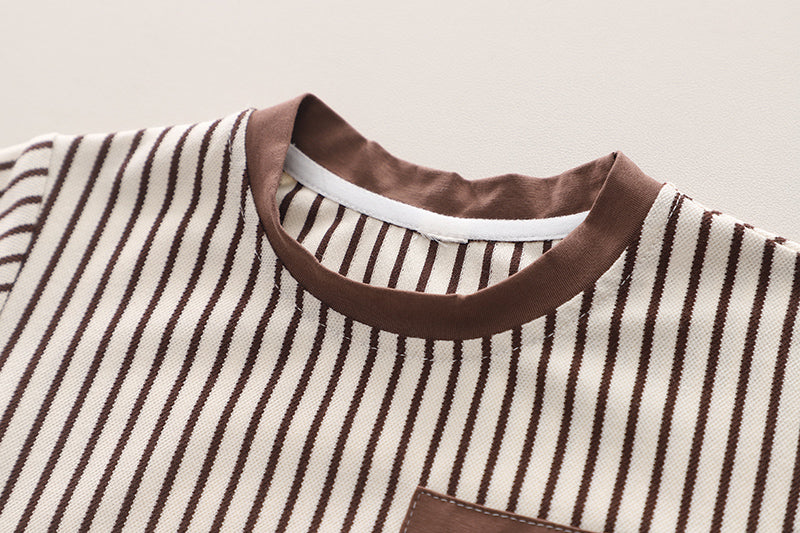 Striped T-shirt and Shorts Set