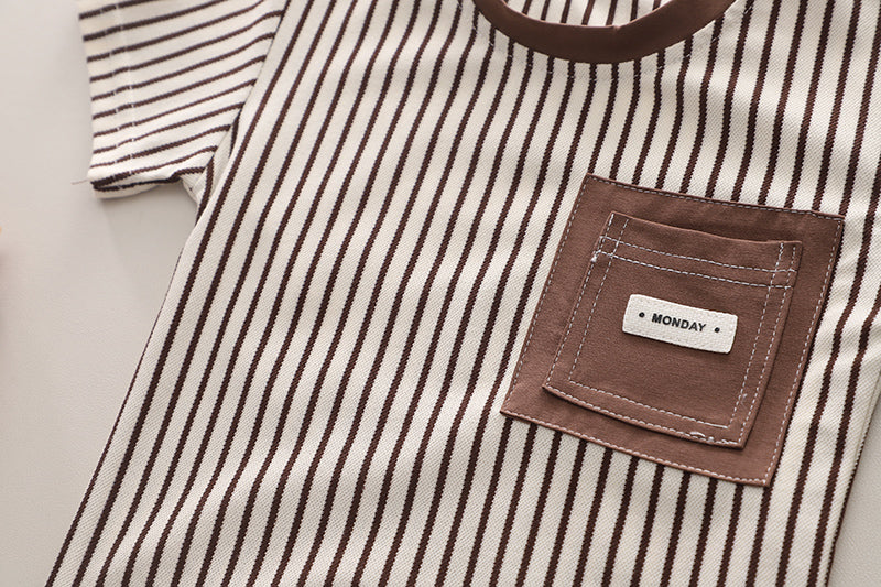 Striped T-shirt and Shorts Set