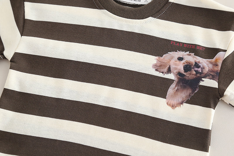 Striped T-shirt and Shorts Set