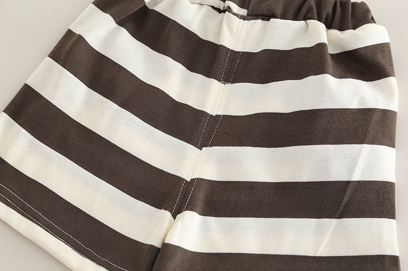 Striped T-shirt and Shorts Set