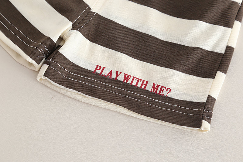Striped T-shirt and Shorts Set