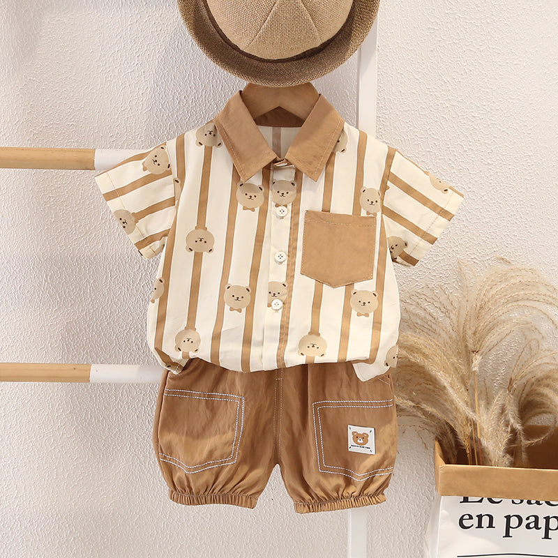 Striped T-shirt and Shorts Set