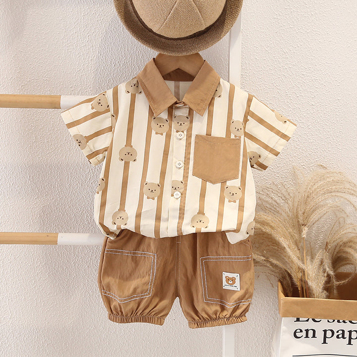 Striped T-shirt and Shorts Set